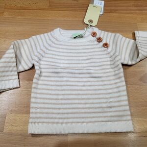 Nwt Baby Boys Girls Gender Neutral Unisex FUB 100% Wool Merino Sweater Shirt Top